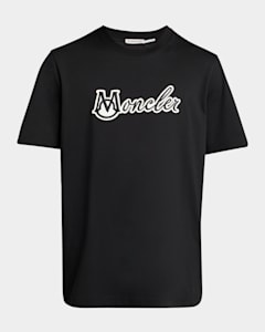 レビュー高評価の商品 Moncler Men's Cotton Faded Logo T-Shirt | Neiman Marcus トップス