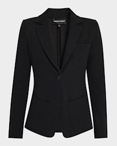 Emporio Armani Knit Jacket w/ Asymmetrical Overlap | Neiman Emporio Armani Knit Jacket w/ Asymmetrical Overlap | Neiman