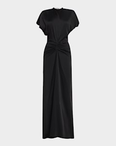 Monique Lhuillier Strapless Sequin Column Gown with Embroidered Floral Details Neiman Marcus
