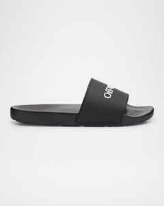 Shop Givenchy Slide Sandals In Rubber With Love Print | Saks