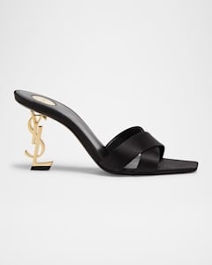 Saint Laurent Woven Leather Sandal Slide | Neiman Marcus Saint Laurent Woven Leather Sandal Slide | Neiman Marcus