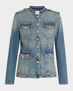 Nili Lotan Nelson Single-Breasted Utility Jacket | Neiman Marcus