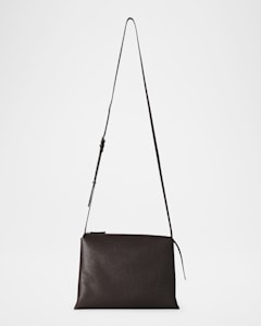 THE ROW Nu Twin Mini Crossbody in Suede | Neiman Marcus