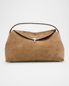 Toteme Large Belted Suede Tote Bag | Neiman Marcus