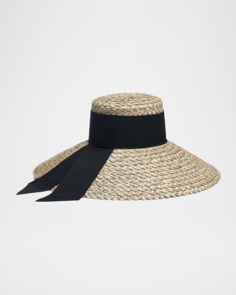 Eugenia Kim Mirabel Wide-Brim Straw Sun Hat | Neiman Marcus