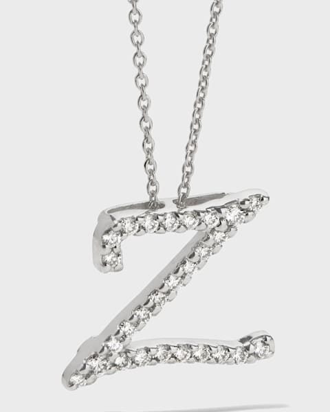 Link Brass Chain Necklace with Initial Charm
