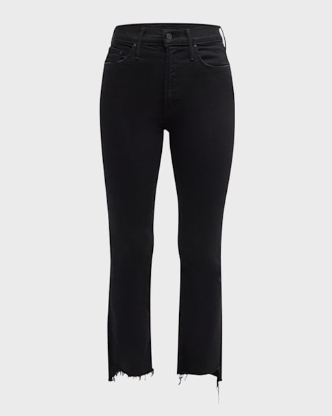 MOTHER Lil' Insider Crop Step Fray Jeans | Neiman Marcus