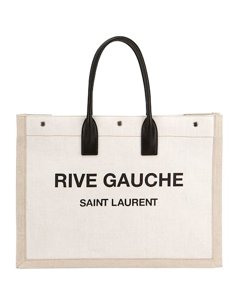Saint Laurent Rive Gauche Small Tote Bag in Canvas | Neiman