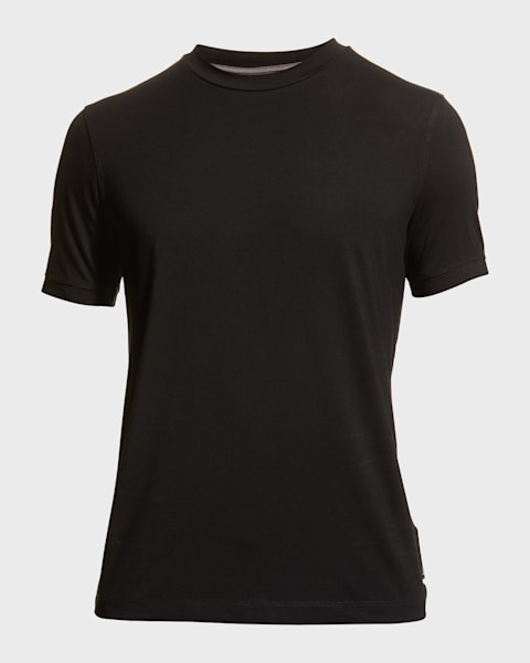 Emporio Armani Men's Box-Pattern Crewneck T-Shirt | Neiman