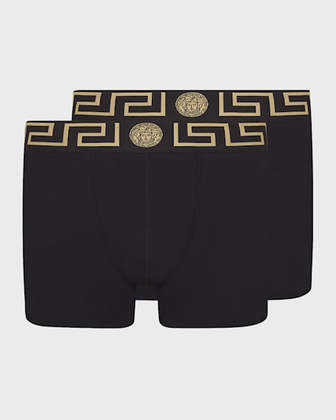 Versace Men's 3-Pack Low Rise Greca Trunk | Neiman Marcus