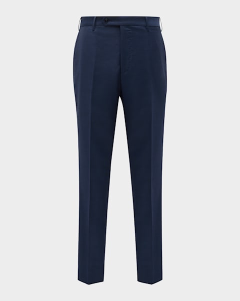 Zanella Men's Parker New Basic Wool Pants | Neiman Marcus