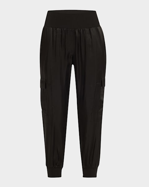 Brunello Cucinelli Cotton Silk Joggers with Monili Pocket