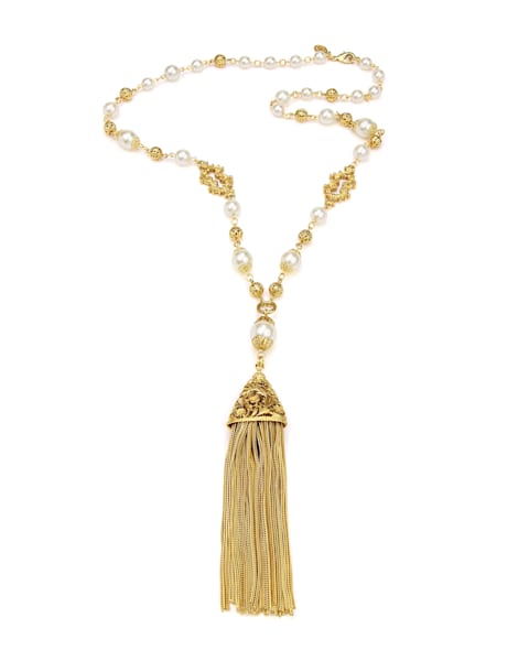 【関税込み】saint laurent CASSANDRE' TASSEL NECKLACE Saint Laurent Cassandre tassel necklace for Women - Gold in