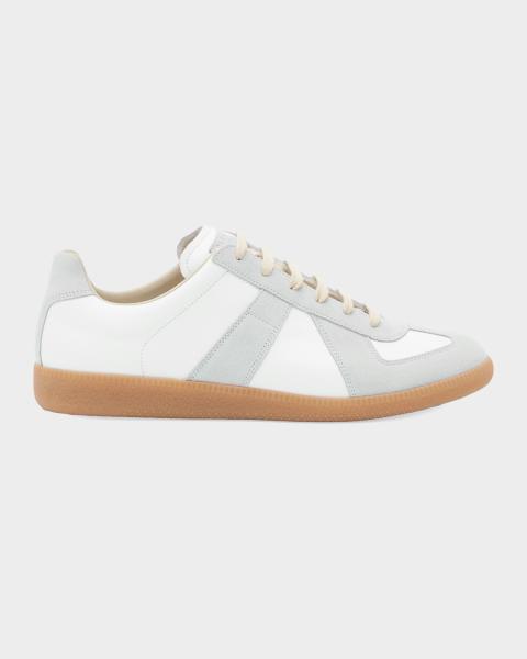 Maison Margiela Future Leather Low-Top Sneakers | Neiman Marcus