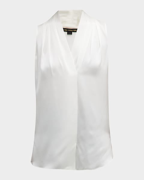 Marni Sleeveless Collared Trapeze Top | Neiman Marcus