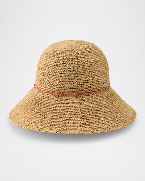 Helen Kaminski Rosie Packable Raffia Bucket Hat | Neiman Marcus display picture 1