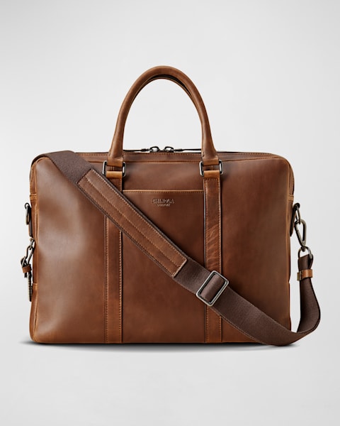 Amazon.com: Frye mens Logan Zip Briefcase, Cognac, One Size