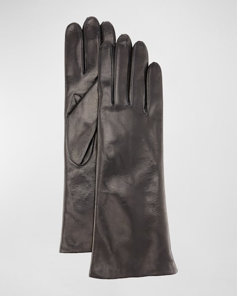 Saint Laurent YSL Vintage-Style Slit Gloves | Neiman Marcus