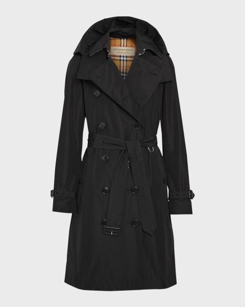 Burberry Kensington Double-Breasted Trench Coat | Neiman Marcus