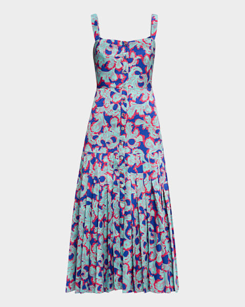 Rainbow Reef Delora Strapless Midi Dress