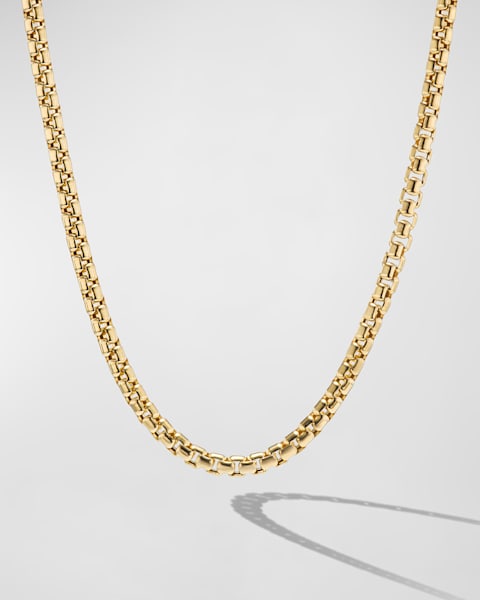 David Yurman Men's Box Chain Necklace in 18K Gold, 2.7m, 24