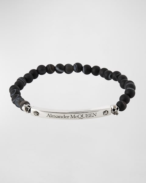 McQueen Men's Twin Skull Bracelet | Neiman Marcus