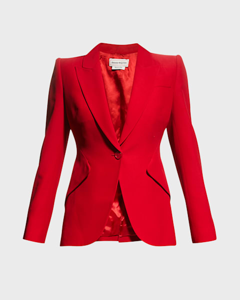 Valentino Garavani Crepe Couture Heart Button Jacket