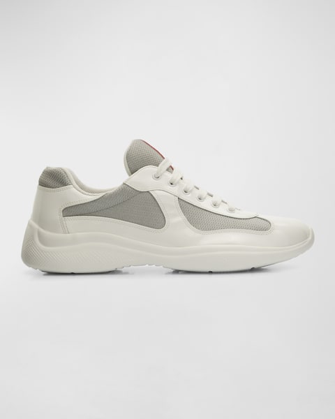 Men's Leather Low-Top Curb Sneakers