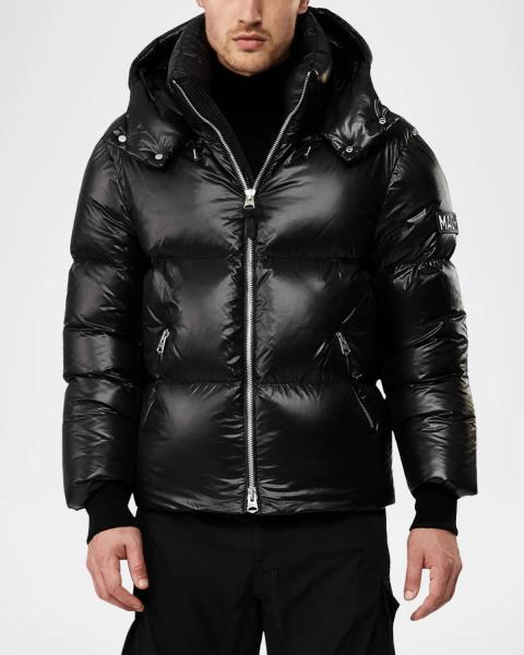 Mackage Men's Kent Short Hooded Puffer Coat | Neiman Marcus