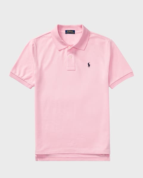 Girl's Logo Embroidered Short-Sleeve Polo Shirt, Size 2-6X