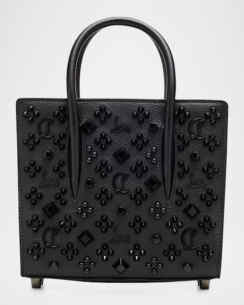 Christian Louboutin パロマS Christian Louboutin Paloma S Mini Handbag Black Silver Red Leather