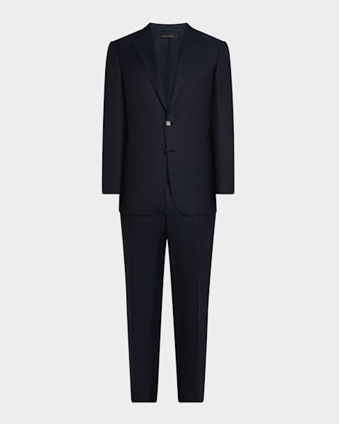 Brioni Men's Navy Steep Twill Three-Piece Suit | Neiman Marcus