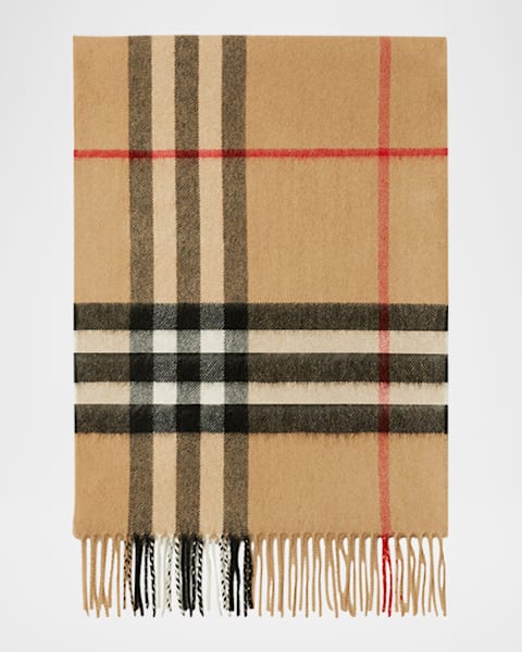 Burberry Giant Check Cashmere Scarf | Neiman Marcus