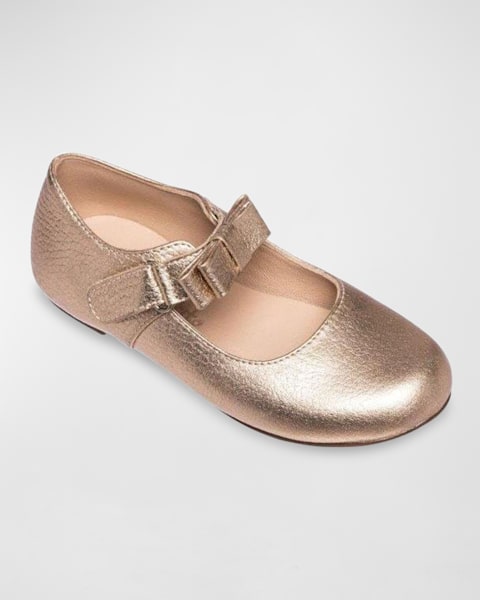 Burberry Girl's Taylor Check-Print Leather Mary Jane Flats, 3M-3