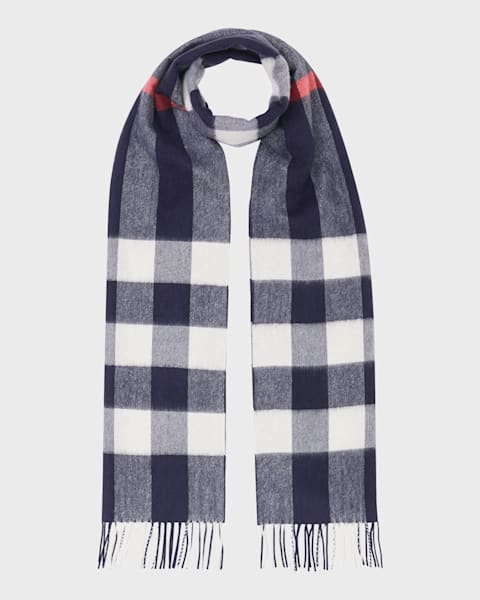 Burberry Men's Wool Giant Check Hooded Scarf | Neiman Marcus