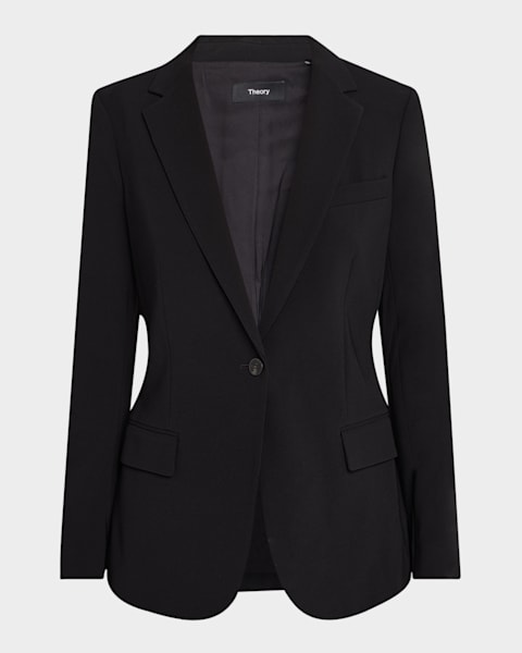 Theory Admiral Crepe Relaxed Blazer Jacket | Neiman Marcus