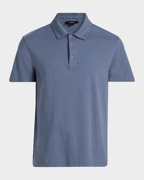 Bugatchi Men's Micro-Check Quarter-Zip Polo Shirt | Neiman Marcus