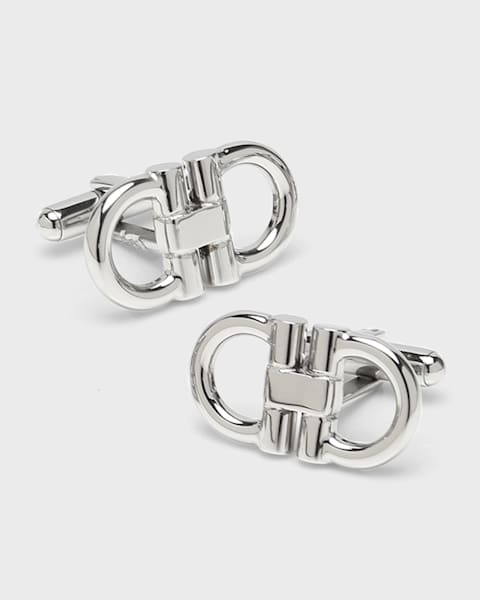 Men's Golden Horsebit Cufflinks