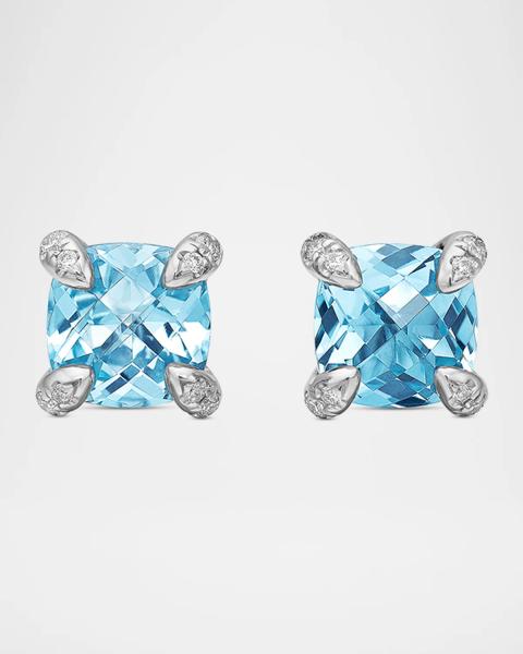 Prada Triangle Charm Glass Drop Earrings | Neiman Marcus display picture 1