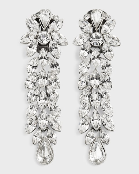 Multi-Strand Crystal Drop Earrings
