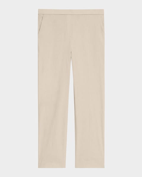 Theory Relaxed Straight-Leg Pull-On Pants | Neiman Marcus
