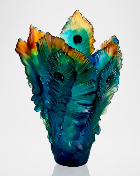 Daum Fleur de Paon Vase - Small | Neiman Marcus