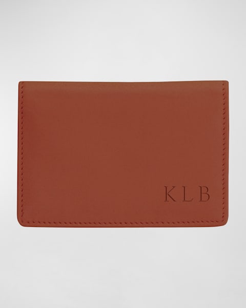 YSL Monogram Card Case in Grained Leather