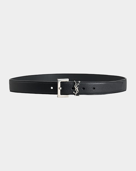 【送料&関税込】Saint Laurent Ysl Cintura Saint Laurent YSL Cintura Box Leather Belt | Neiman Marcus