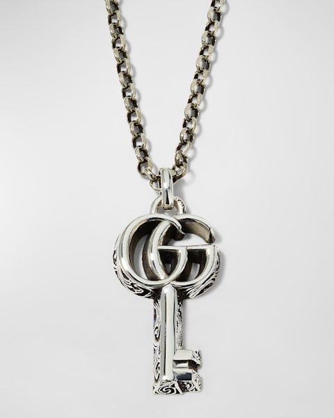 アクセサリー GUCCI Thin Interlocking G Necklace Gucci Interlocking G Necklace, Silver | Neiman Marcus