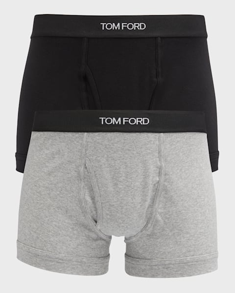 Men's 2-Pack Waistband-Logo Jersey Boxers