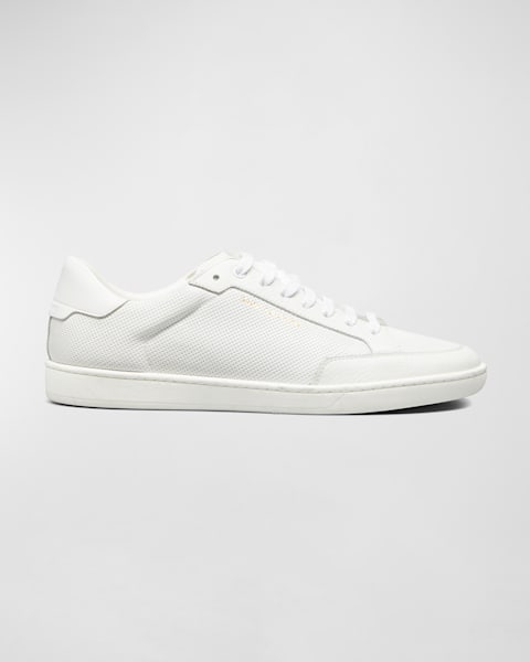 Saint Laurent Men's Gym Leather Low-Top Sneakers | Neiman Marcus