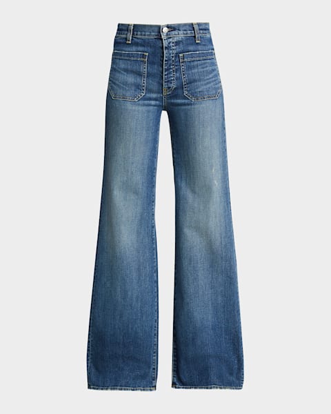 Zimmermann Crush Straight Wide Jeans | Neiman Marcus