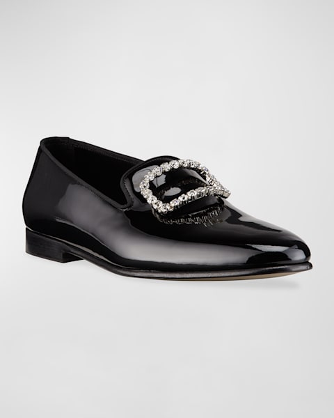 Manolo Blahnik Men's Crawford Suede Mules | Neiman Marcus