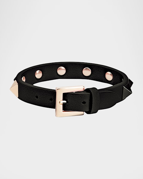ブレスレット VALENTINO V LOGO LEATHER BRACELET Valentino Garavani V-Logo Leather Bracelet | Neiman Marcus